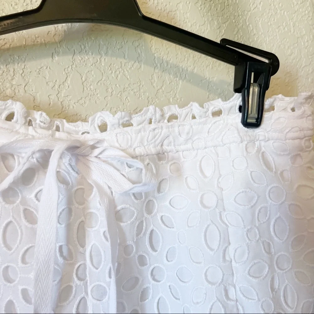 J Crew Eyelet White High Rise Shorts